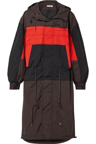 Ganni + Faust Hooded Color-Block Shell Jacket