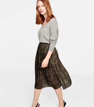 Violeta by Mango + Snake Print Skirt