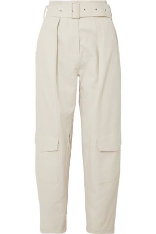 Low Classic + Belted Cotton-Canvas Tapered Pants