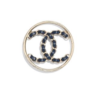 Chanel + Metal and Leather Brooch