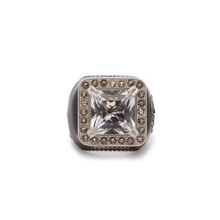 Gucci + Crystal-Embellished Signet Ring