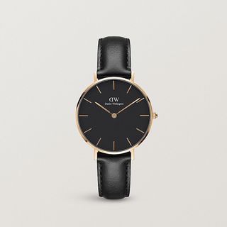 Daniel Wellington + Classic Petite Sheffield Rose-Gold and Leather Strap Watch