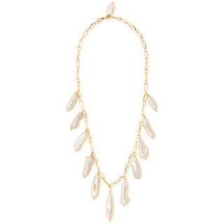 Timelessly Pearly + Baroque Pearl-Drop Necklace