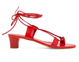 Martiniano + Pavone Wrap-Tie Leather Sandals