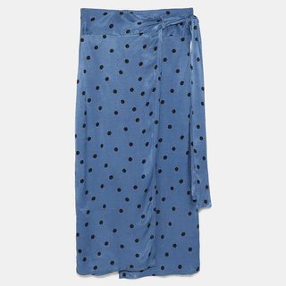 Zara + Polkadot Wraparound Skirt