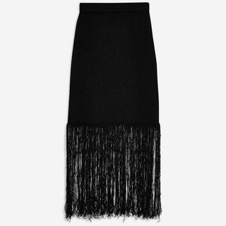 Topshop + Fringe Knit Skirt by Boutique