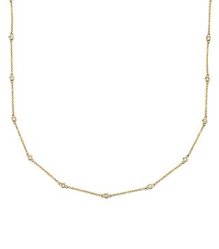 The Last Line + Diamond Bezel Necklace