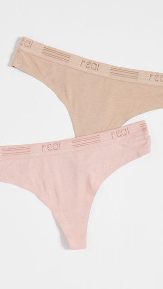 Real Underwear + Pure Comfort Thong 2 Pack