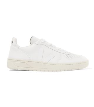 Veja + V-10 Leather Sneakers in White
