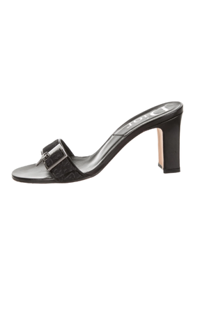 Christian Dior + Leather Slide Sandals