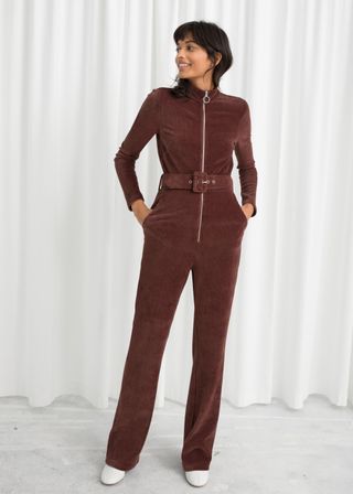 & Other Stories + Belted Corduroy Jumpsuit