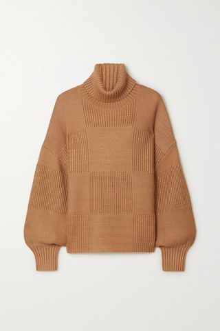 Staud + Benny Ribbed-Knit Turtleneck Sweater