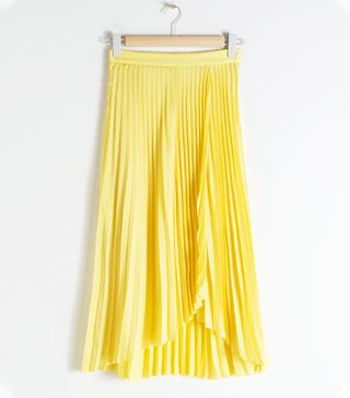 & Other Stories + Pleated Wrap Midi Skirt
