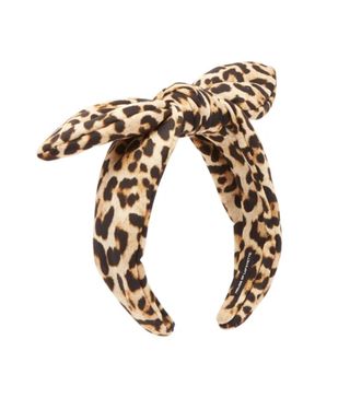 House of Lafayette + Leopard-Print Bow Silk Headband