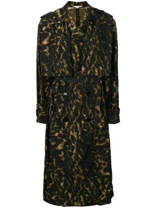 Stella McCartney + leopard printed trench coat