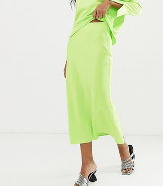 ASOS Design + Neon Slip Skirt