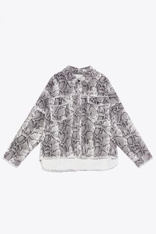 Zara + Studded Animal Print Jacket