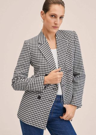 Mango + Houndstooth Suit Blazer - Women | Mango Usa