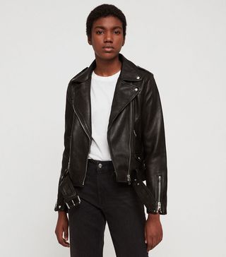AllSaints + Estae Hearts Leather Biker Jacket