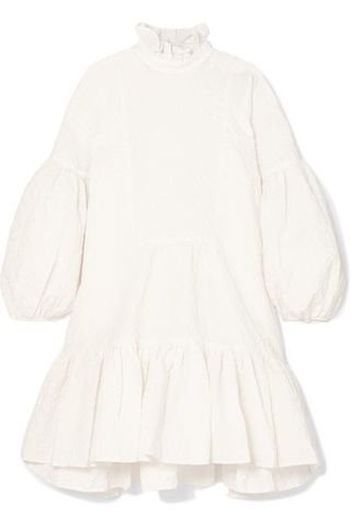 Cecilie Bahnsen + Belle Ruffled Cotton-Blend Cloqué Midi Dress