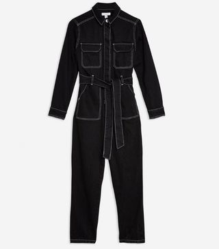 Topshop + Black Denim Boiler Suit