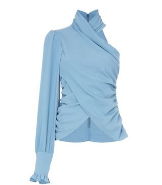 Beaufille + Miro One-Sleeve High-Neck Blouse