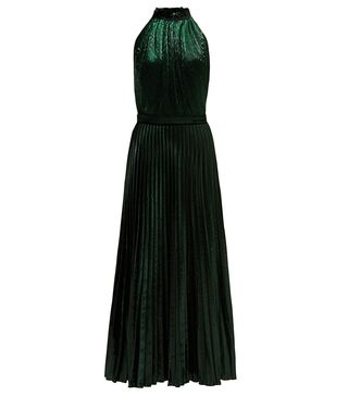 Raquel Diniz + Giovanna Halter-Neck Velvet Dress