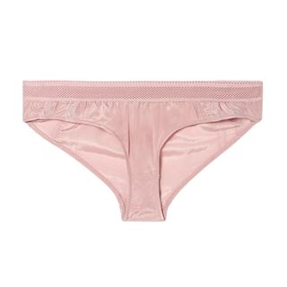 Stella McCartney + Rose Romancing Mesh and Lace-Trimmed Briefs