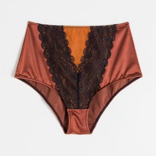& Other Stories + Multicoloured Lace High Waist Briefs