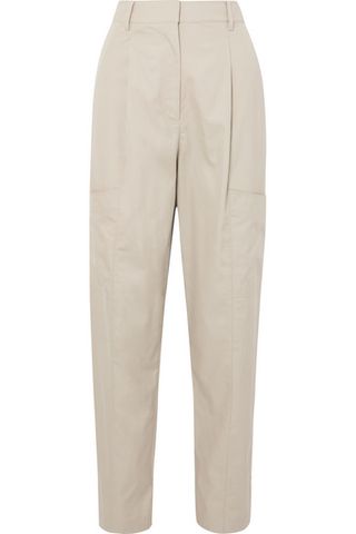 Tibi + Finn Cotton-Twill Tapered Pants