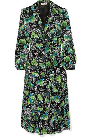 Diane von Furstenberg + Phoenix Floral-Print Georgette Wrap Dress