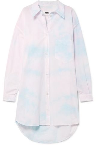 MM6 Maison Margiela + Oversized Tie-Dye Cotton-Poplin Dress