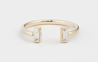 The Clear Cut + Baby Baguette Ring