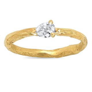 Elisabeth Bell Jewelry + Diamond Pear Willow Ring
