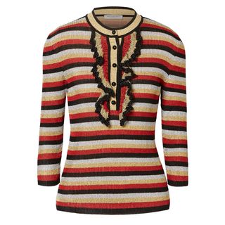 Philosophy di Lorenzo Serafini + Ruffled Striped Lurex Sweater
