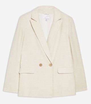 Topshop + Blazer With Linen