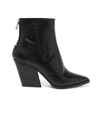 Aeyde + Cherry Leather Ankle Boots