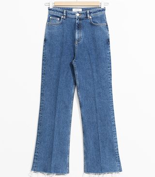 & Other Stories + Cropped Mid Rise Flared Jeans