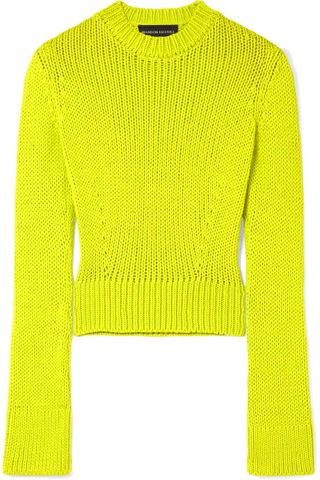 Brandon Maxwell + Cropped Wool-Blend Sweater