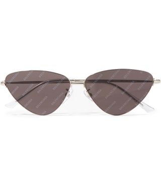 Balenciaga + Naked Cat-Eye SIlver-Tone Sunglasses