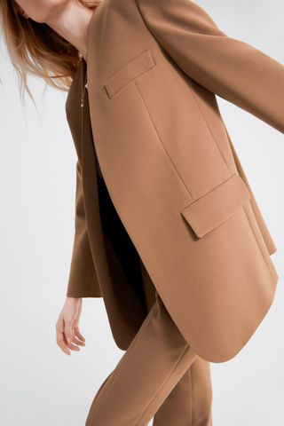 Zara + Blazer With Flap Pockets