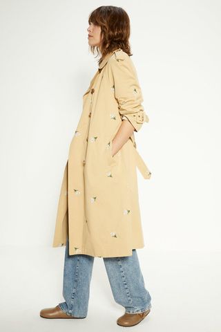 Oasis + Embroidered Trench Coat