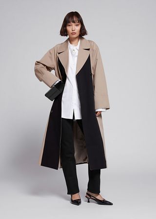 & Other Stories + Relaxed Double-Breasted Trench Coat