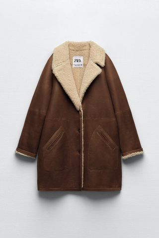 Zara + Real Double-Faced Leather Coat