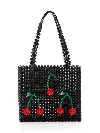 Susan Alexandra + Ma Cherie Beaded Cherry-Applique Tote