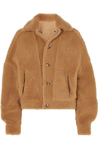 Arjé + Reversible Leather-Trimmed Suede and Shearling Jacket
