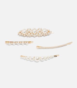 Zara + Pack of Four Pearl Hair Clips
