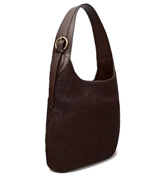 Massimo Dutti + Braided Leather Shoulder Bag
