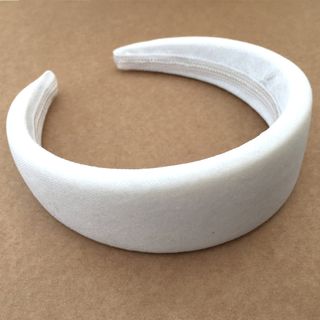 Etsy + White Soft Velvet Flock Padded Headband