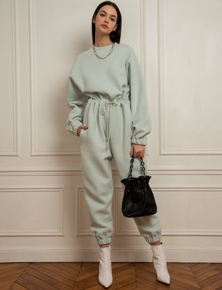 Pixie Market + Sweatshirt Jumpsuit